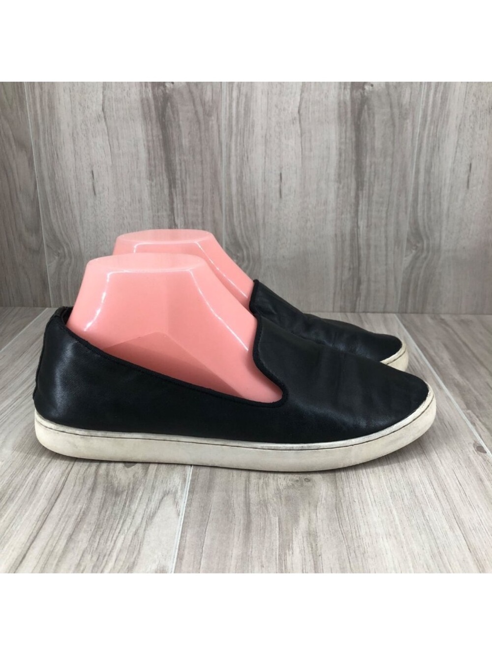 Birdies Shoes Womens 8.5 Black Leather Slip On Loafer Sneakers